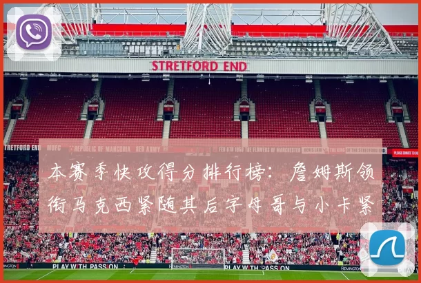 本赛季快攻得分排行榜：詹姆斯领衔马克西紧随其后字母哥与小卡紧追不舍